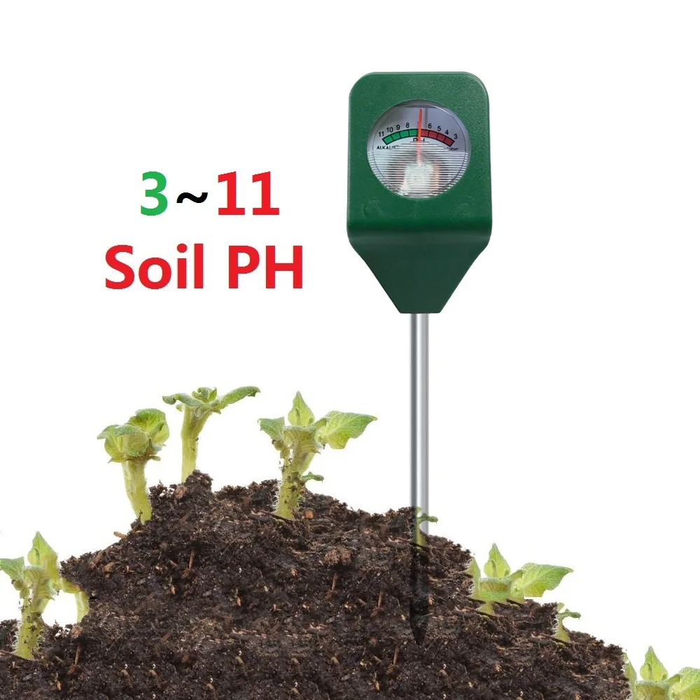 Mini Soil PH Sensor Test Metal Probe Greenhouse Planting High Precision Household Tree Flower Soil Acidity Alkalinity Detector