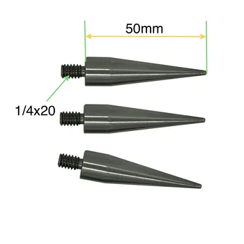 50mm 길이 미니 폴 포인트 팁 3 개, 미니 프리즘-1/4 인치 스레드 스테인리스 스틸