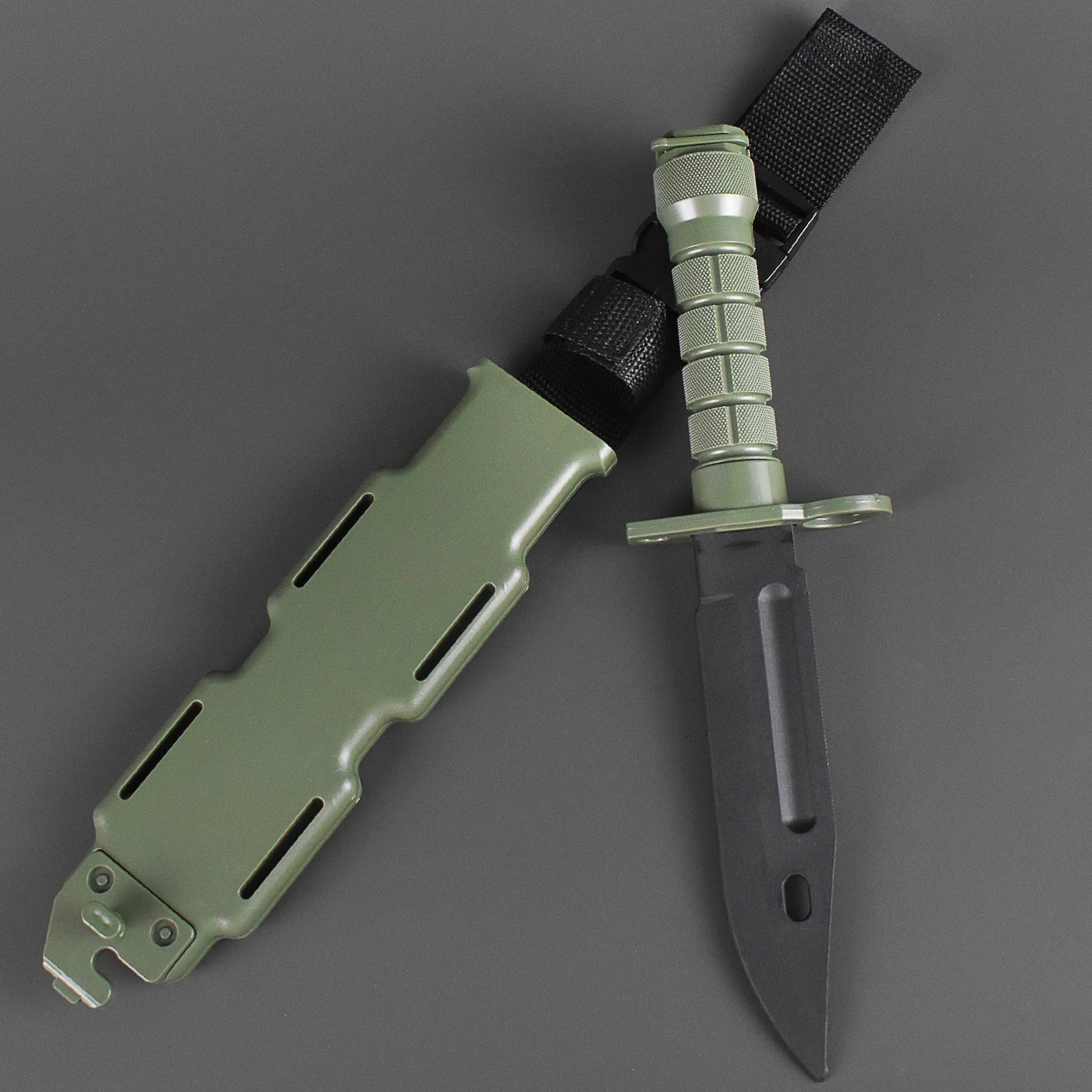 2pcs  Rubber Knife Outdoor Military Training Foldable   Plastic Knife With Scabbard for Combat game