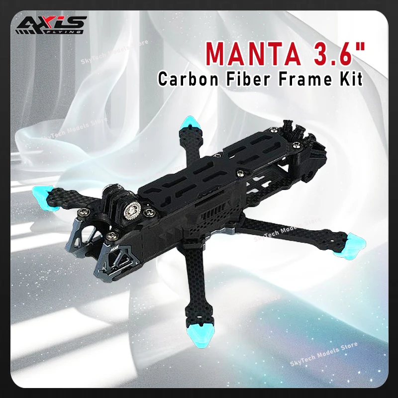 

Комплект карбоновой рамы Axisflying MANTA 3.6 дюйма Squashed-X, колесная база 162 мм, для пропеллеров Gemfan 3630, запчасти для FPV фристайла