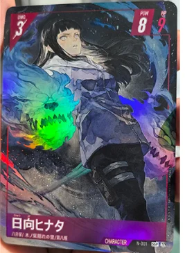 Naruto Team 7 Anime Trading Card Naruto Sasuke Sakura Hinata Tenten Ino Shiny Foil Prismatic Character Collectible Card Set