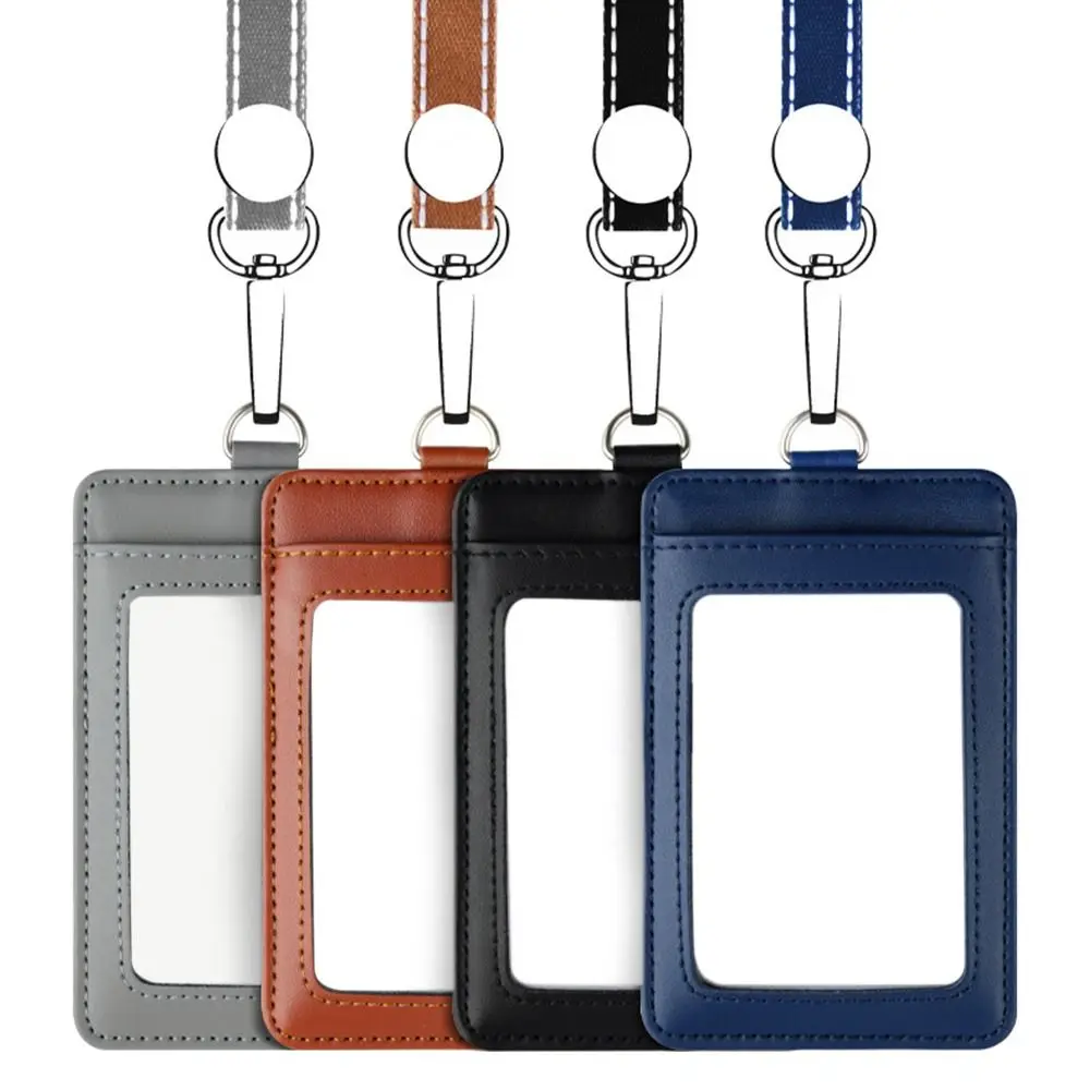 

Office Supplies With Lanyard Carabiner Style Card Badge Holder Key Chain ID Lanyard Name Tag Card Bag