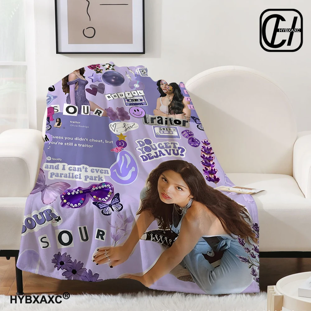 Music Blanket Olivia-Rodrigo SOUR,cosplay Soft Warm Yoga Throw Blankets,Sofa Bed Bedroom,Valentine's Day Fans Gift,Tapestry