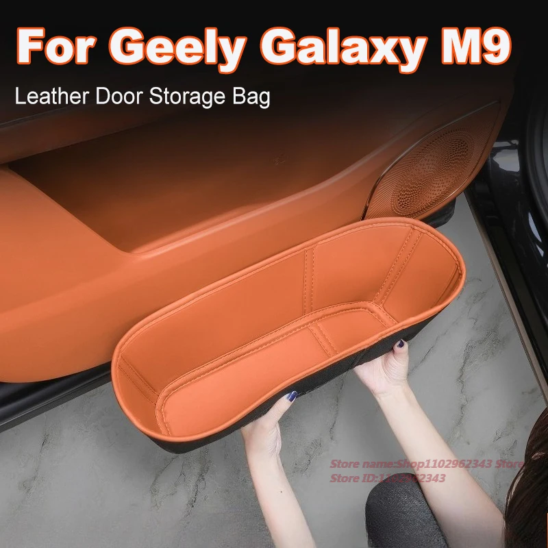 

For Geely Galaxy M9 Dedicated Car Door Groove Storage Bag Storage Box Leather Protective Cover Car Interior Modified Accessories