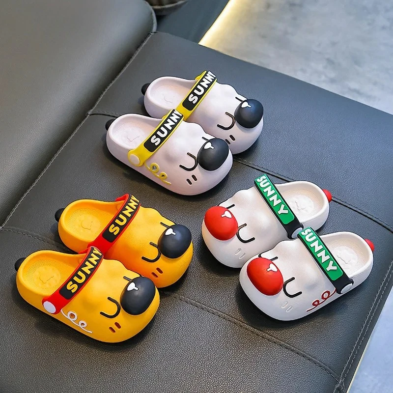 

2026 cartoon dog children's slippers spring and summer PVC children's beach shoes for boys and girls anti slip for children
