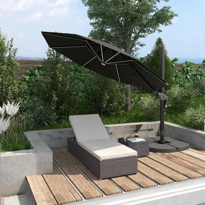 

2-Piece Lounge Chair Set with 5 Angle Backrest, Outdoor Coffee Table, Water-Resistant Cushions, 3-Piece Pool Furniture Set