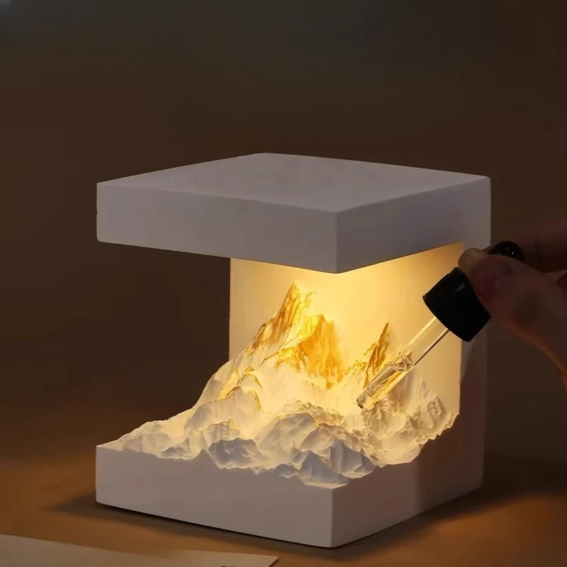 

Aromatherapy diffuser stone gift box, night light fireless aromatherapy tabletop ornament