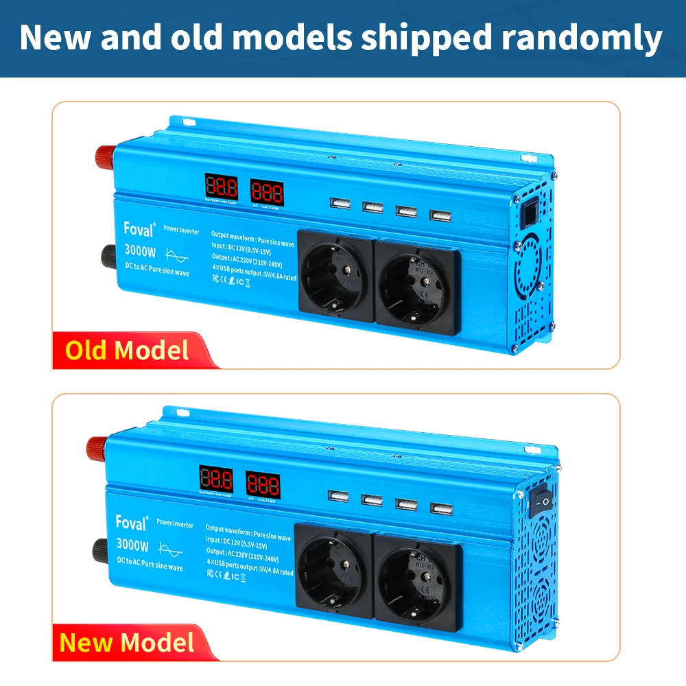 Reiner Sinus-Wechselrichter DC 12 V zu AC 220 V 230 V 1500 W/2200 W/2600 W Spannungsübertragungswandler Universal EU-Buchse Autozubehör – Detail 18