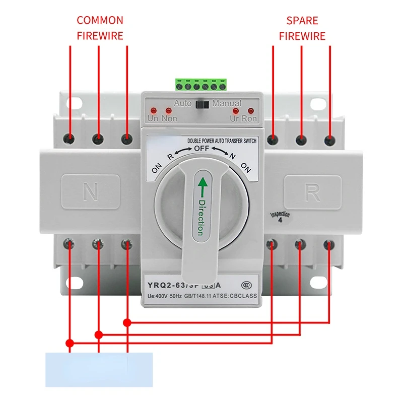 

63A Automatic generator 2P 3P 4P transfer switch controller Ats Dual Power changeover Switch