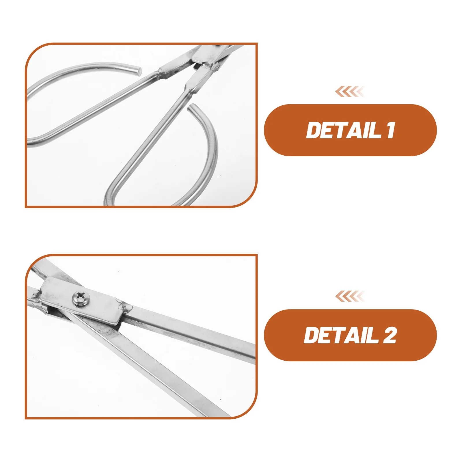 ที่คีบถ่าน/ถ่านไม้/ถ่านหิน ขนาด 36 ซม. ทำจากสแตนเลส 14 สำหรับเตาผิง/บาร์บีคิว/เตาถ่าน/เตาไฟ/เตาปิ้งย่าง/แคมป์ปิ้ง