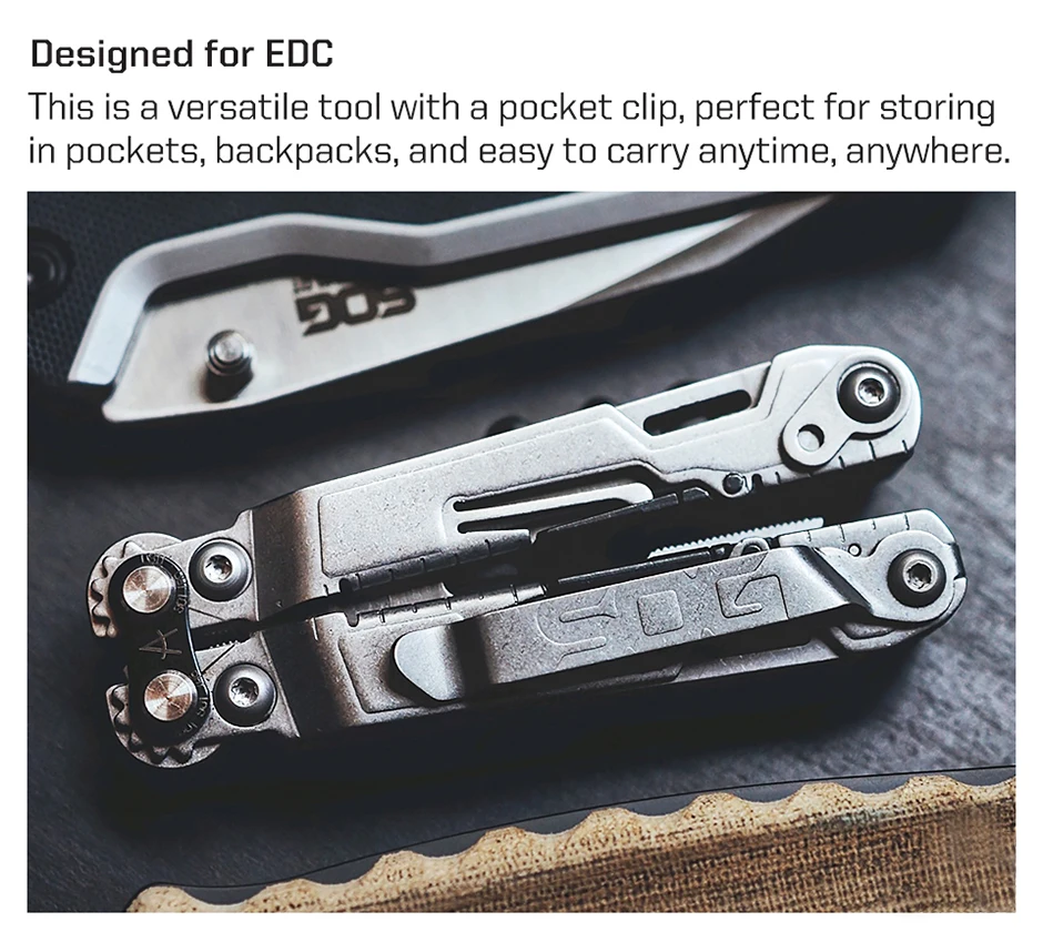 SOG PowerLitre Mini Multitool-Zange mit 19 Leichtgewichtswerkzeugen EDC Kompaktes Taschenwerkzeug mit Klappmesser, Korkenzieher und Schraubendreher – Detail 13