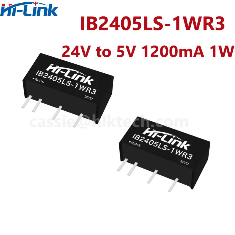 

Hilink IB2405LS-1WR3 24V to 5V 15V 24V DC/DC IB2405LS-1WR3 Isolated Voltage Regulator Output Power Supply Module