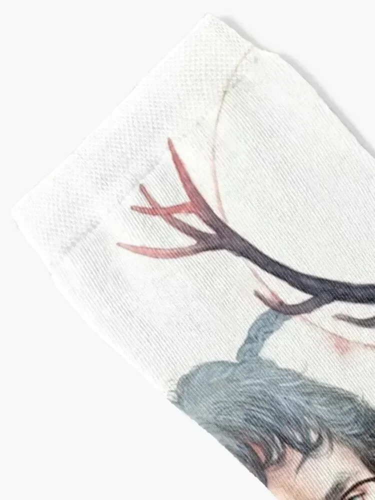 Hassun / Hannibal S2E03 / Hannigram Watercolor Socks aesthetic Hiking boots kawaii hiphop Socks Men Women's