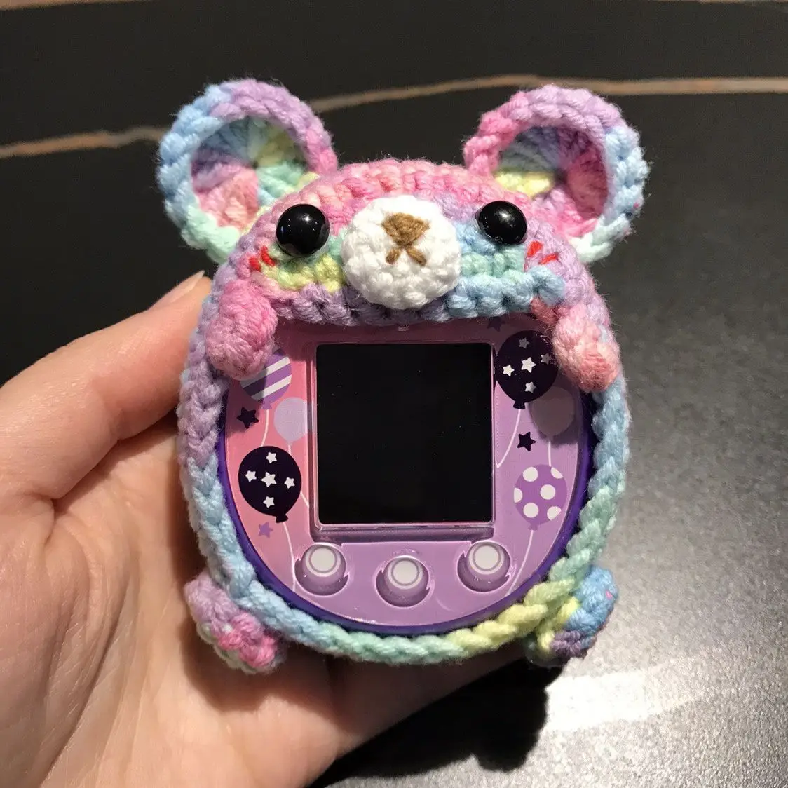 Kawaii Tamagotchi الغطاء الواقي اليدوية الملونة الدب Tamagotchi الغزل واقية قذيفة Uni Meets Pix 4u الذكية