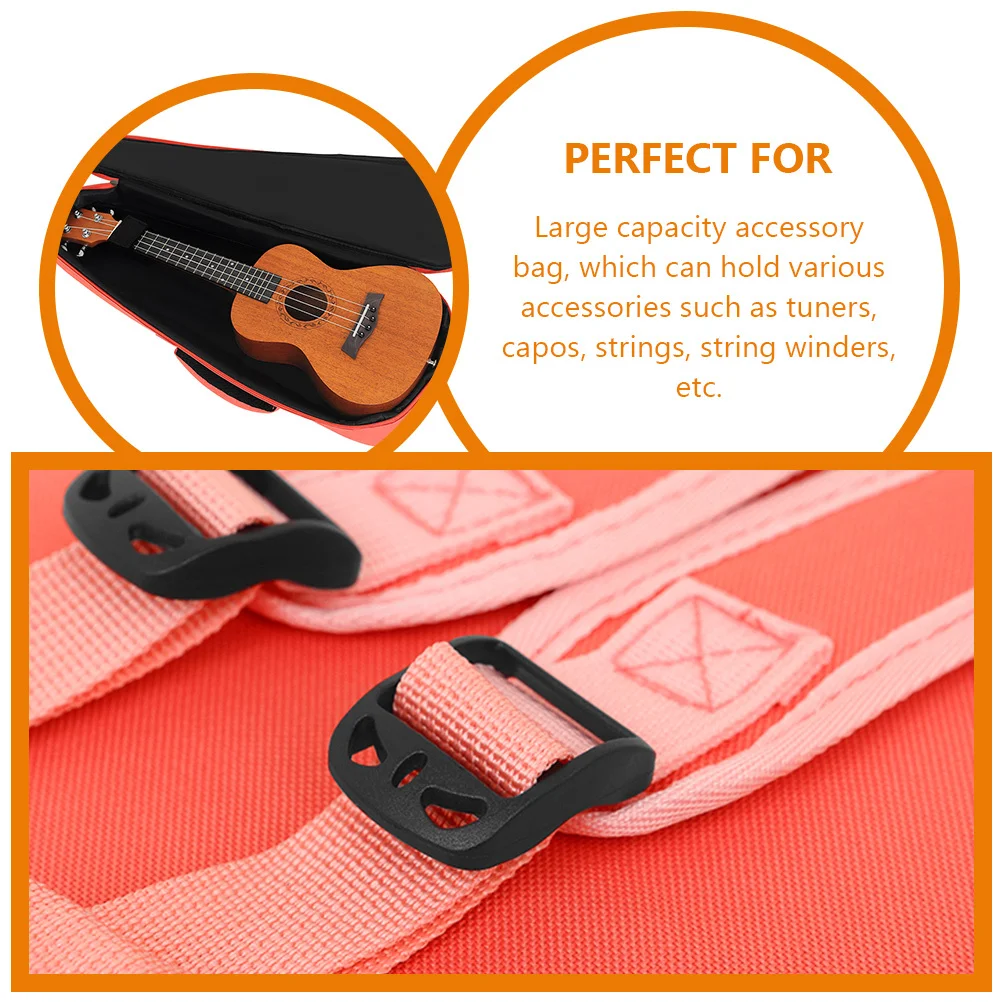 

Ukulele Case 24 23 Inch Bag Large Capacity Accessory Organizer Decompression Shoulder Strap Breathable Shock Absorbing