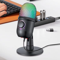 Professional Wired Condenser Conference Microphone Desktop High Voice Quality Mic Computer Gaming Video Recording USB Microphone