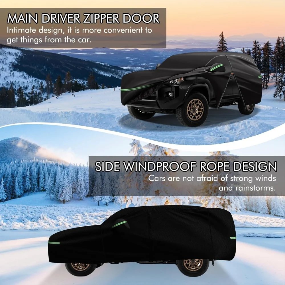 Outdoor Waterproof Car Covers Custom For Toyota 4runner 2002-2023 UV Protection with Zipper Door Reflective Strip Storage Bag