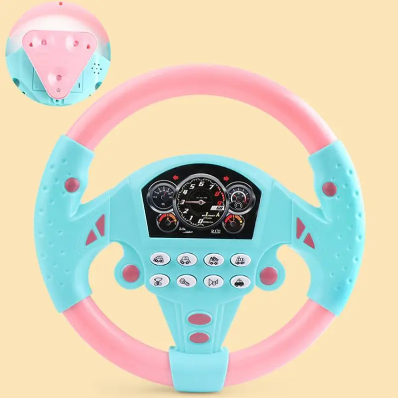 Steering Wheel Toy Simulated Kids Driving Simulator With Light And Sound Funny Driving Toy Portable Kids Toys For Education