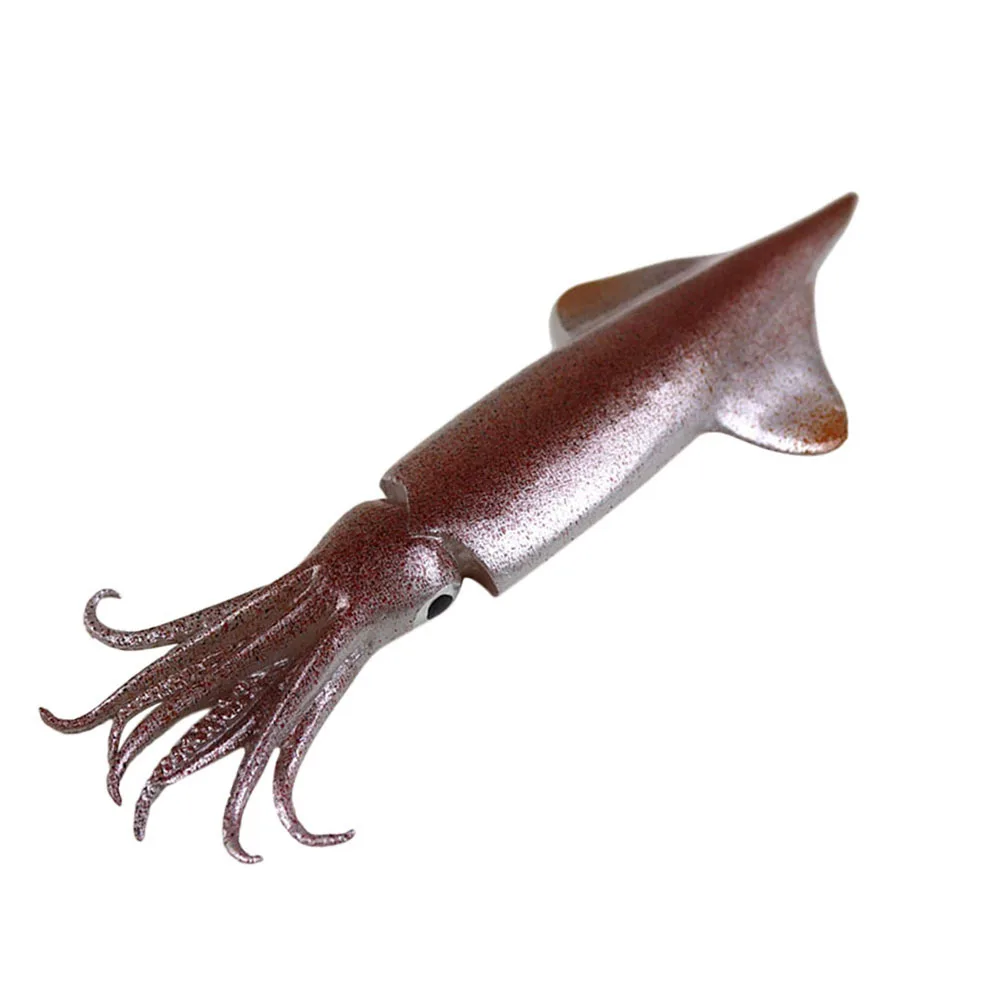 1pc Simulated Squid Pvc Artificial Miniature Seafood Decoration For Restaurant Display Figure Squid For