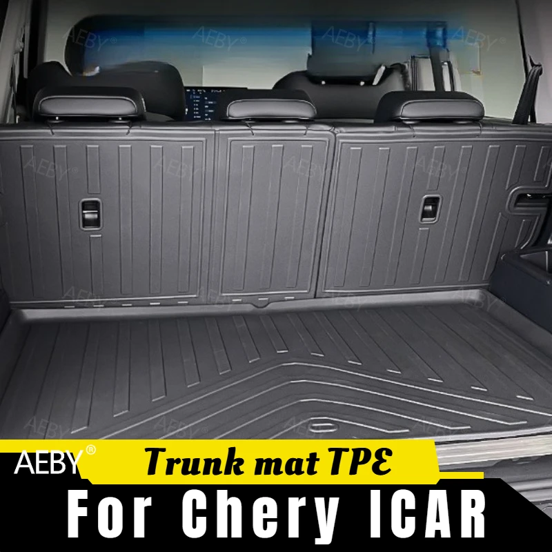 

AEBY For Chery ICAR All-weather waterproof and anti-slip trunk mat,TPE cargo lining,Rear fender guard,Tail box,accessories