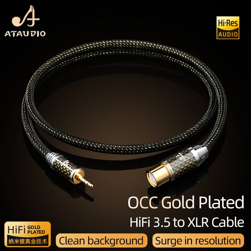 

High Quality HiFi 3.5mm to XLR Cable OCC Gold Plated Microphone Audio Cord 3Pin XLR Female Extension Cable