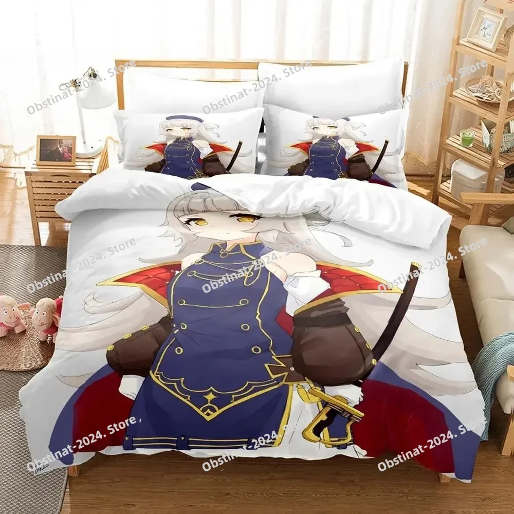 

3d Print Anime Kawaii Girl Azur Lane Bedding Set Bed Set Duvet Cover Sheet Pillowcase Bed Soft Quilt Cover Full Queen King Size
