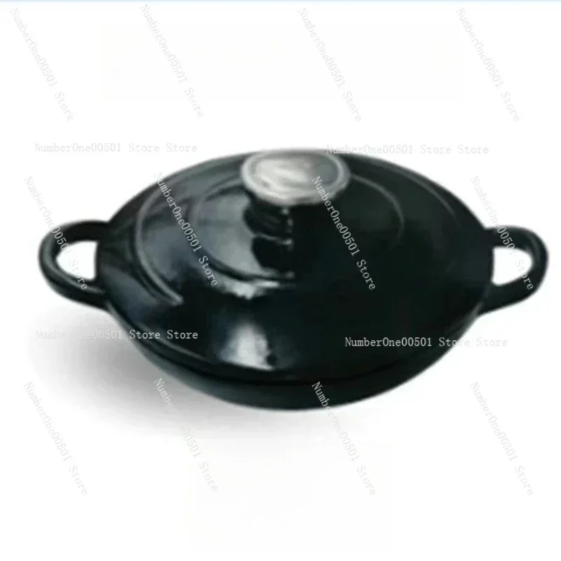 For Induction Cooktop Multi Use Stove Compatible Soup Stew Pot with Even Heat Distribution Enameled Cast Iron view 2