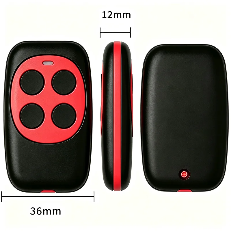 433MHz 4-Channel Copy Remote Control, Electric Cloning Gate & Garage Door Opener Keychain, Universal Rolling Code Learning Remot