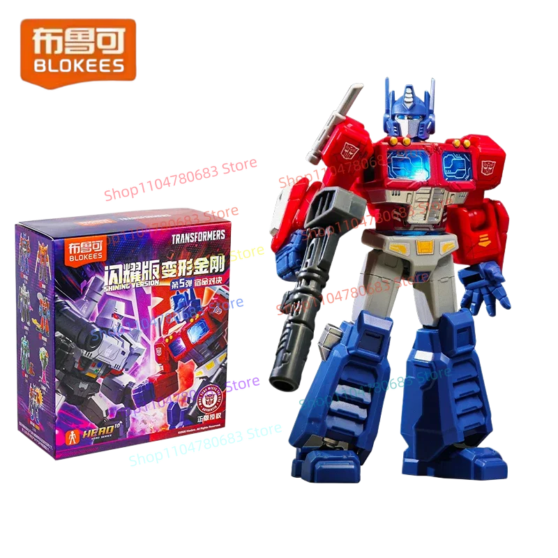 BLOKEES Transformers Shining Series Wave 5 Megatron Optimus Prime Light-Up Assemble Building Block Model ToyGifts Action Figures image 3