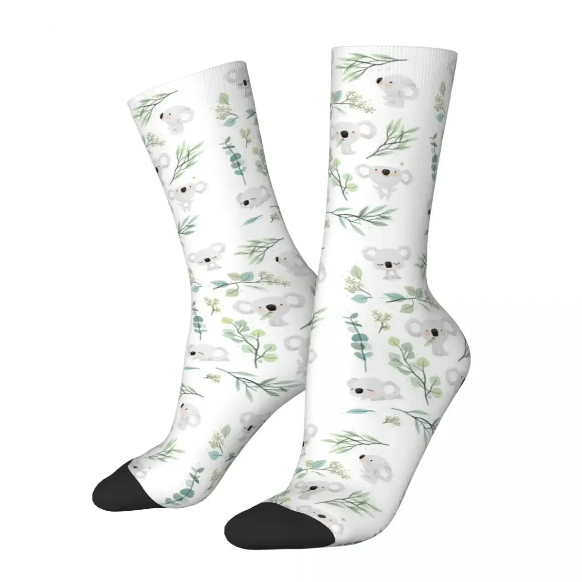 Koala And Eucalyptus Pattern Socks Harajuku High Quality Stockings All Season Long Socks Accessories for Unisex Gifts