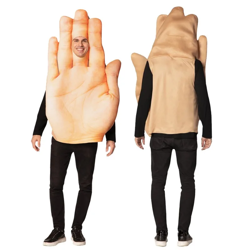 Halloween Funny Cosplay Costume para Homens e Mulheres, Roupa De Pé De Mão, Amigos, Casal Cos Idea, Performance De Palco, Festa De Carnaval