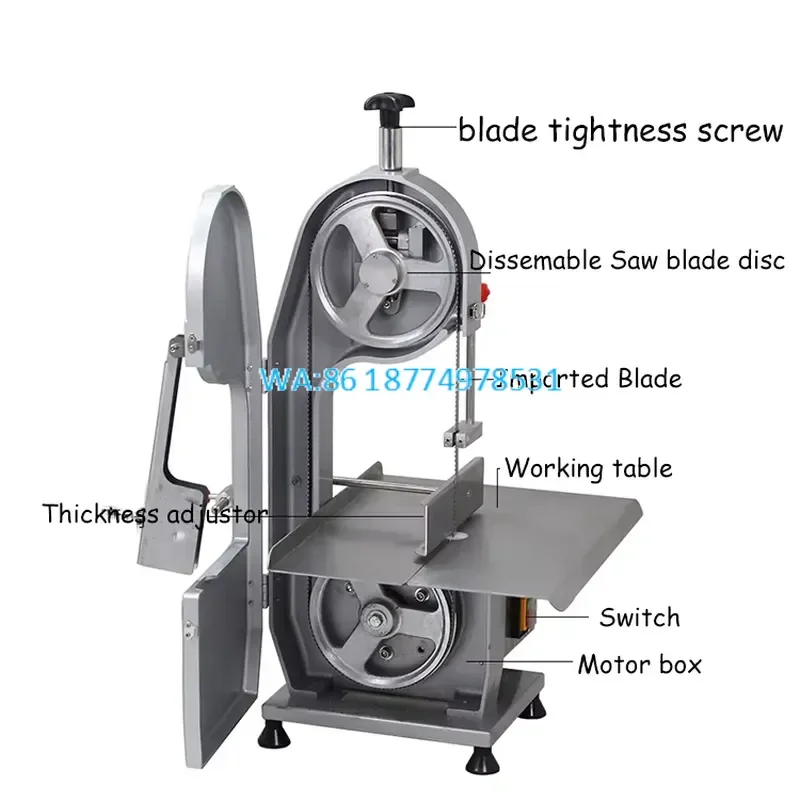 Wmwmnu New Industrial Stainless Steel Meat Bone Cutting Band Saw Blade Automatic High Efficiency