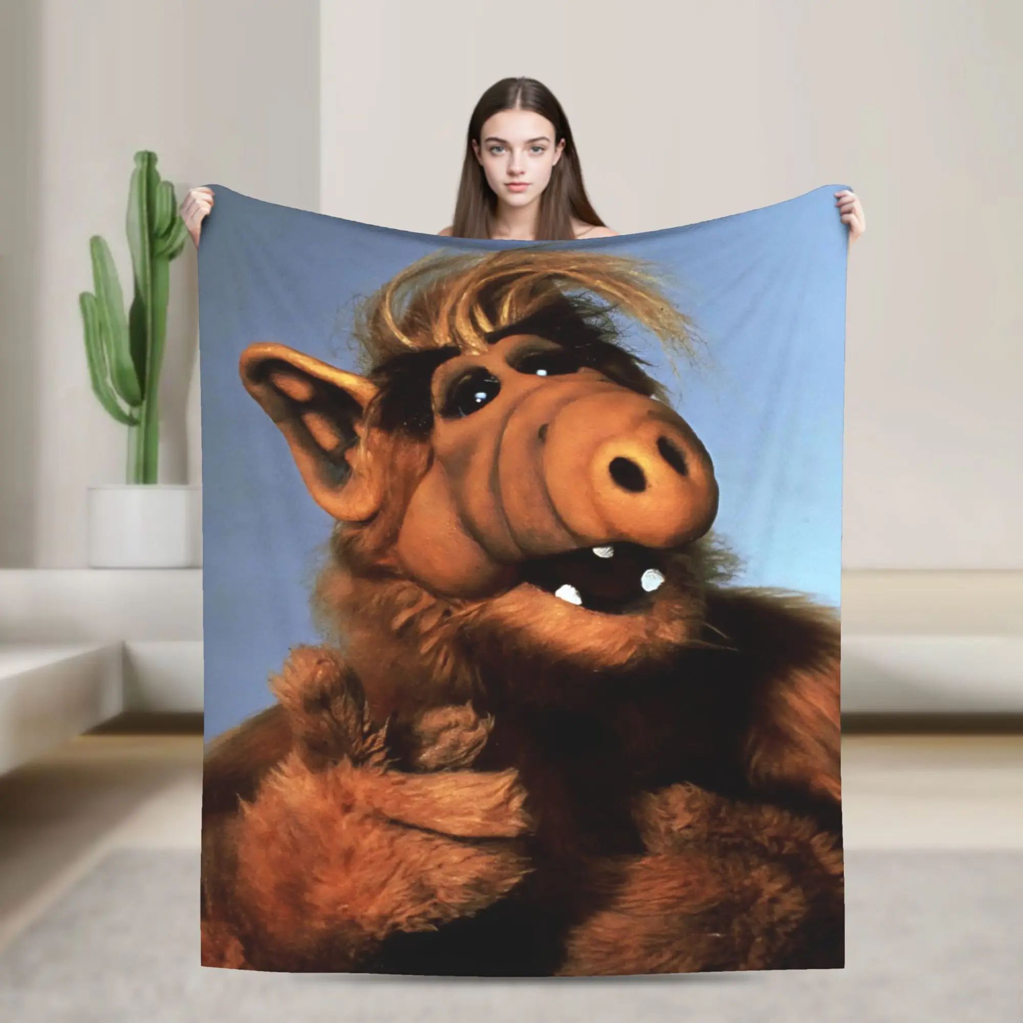 Alf  Alien Life Form Comedy  Blanket  Flannel Funny Warm Throw Blankets for Bedspread Textile Decor