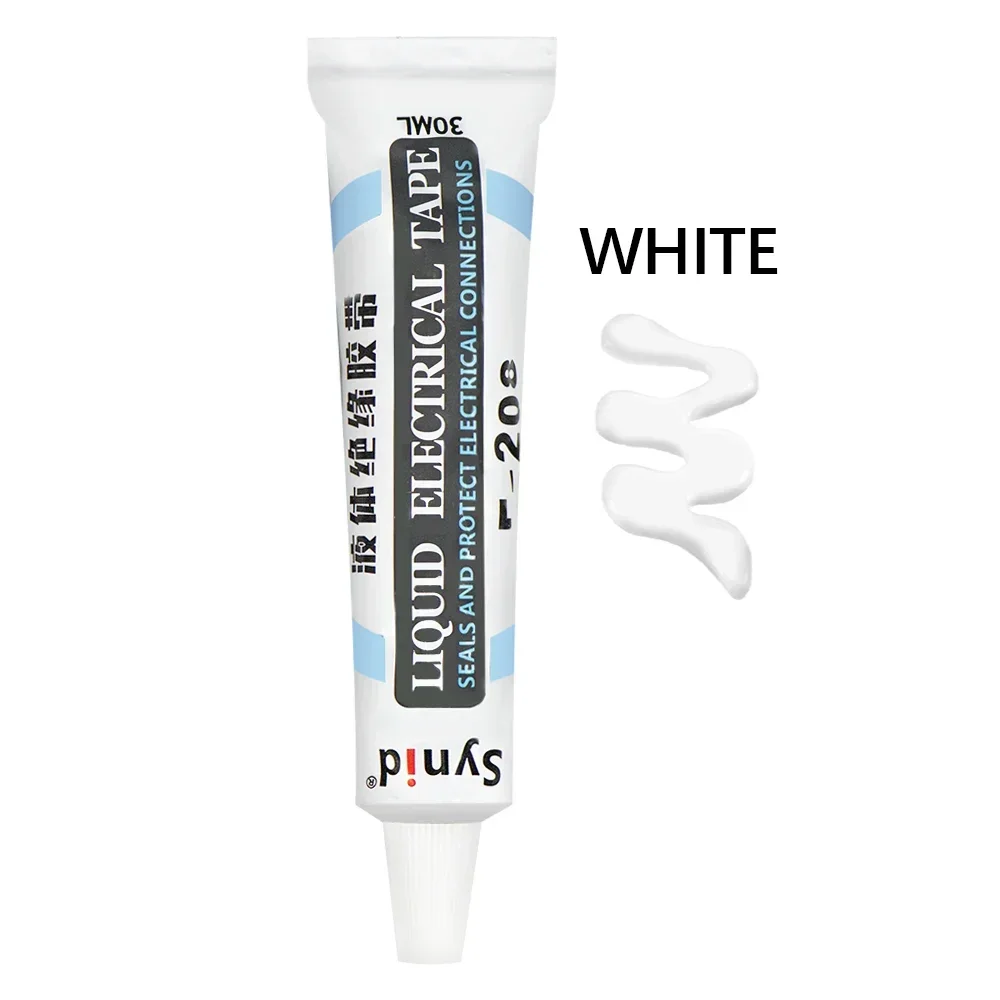 2 Kinds Types Liquid Insulation Electrical Tape Silicone 1 Oz Anti-UV Paste Tube Fast Dry Waterproof Temperature Resistant 30ML