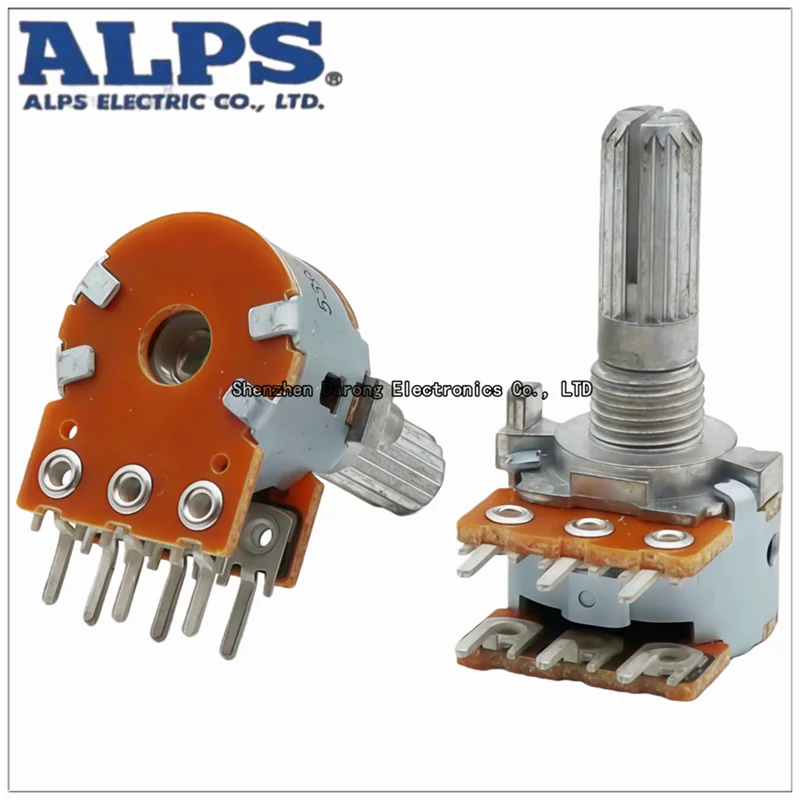 Japanse geïmporteerde ALPS audio eindversterker dubbele zes-pins potentiometer voor audio volume: A50K, B50K, B100K
