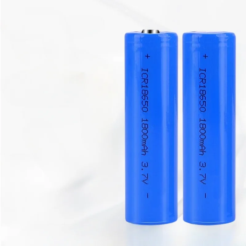 Rechargeable Lithium Battery ICR18650 18650 3.7V 1800mAh  Li-ion Batteries + USB Charger for Fan Amplifier LED Light Flashlight