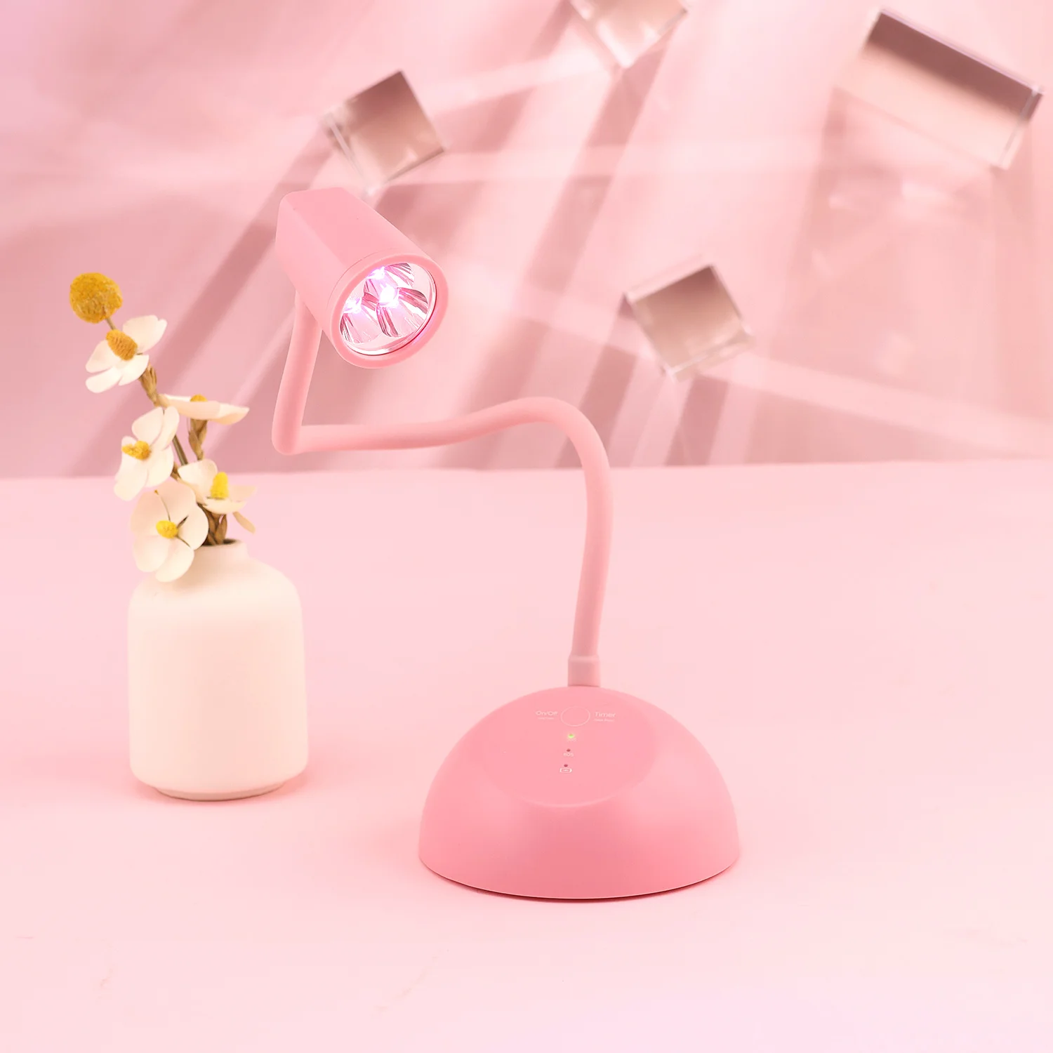 Oplaadbare desktop gerichte straal nagellamp droger draagbare machine 18w nagellicht UV LED-lamp voor manicure nagelgel