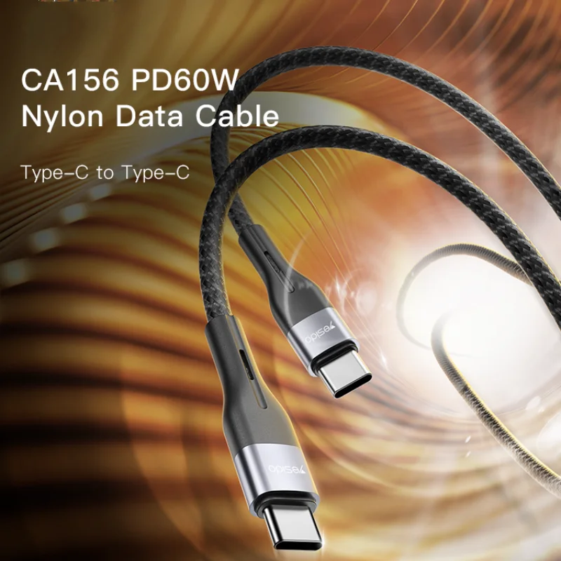 Type C To Type C 3A Pd60W Braided Cable Phone Data Wire Cord for Iphone 15 Samsung S22 Fast Charging Cable for Macbook Ipad Air