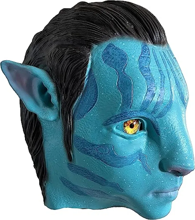 Halloween Movie Cosplay Costume Props for Men, Blue Mask for Adults, Party Mask