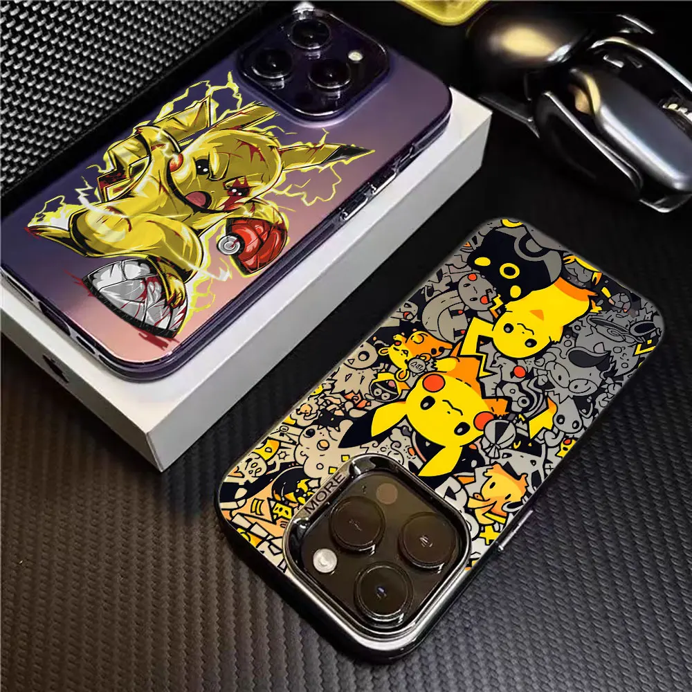 Etui Pikachu Pokemon Pocket Monster na iPhone 17 Air 16e 16 14 15 13 12 11 Pro Max Plus, odporne na wstrząsy etui na telefon 17 Pro Max
