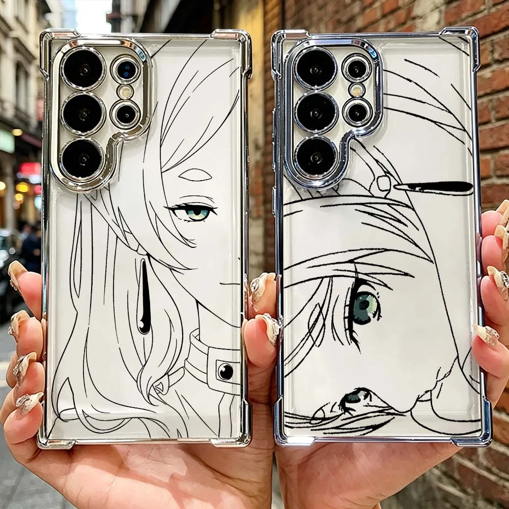 Cartoon Elf Girl Portrait Cover For Samsung Galaxy S26 S25 S24 FE S23 S22 S21 Edge Ultra Plus Transparent Soft Phone Case