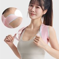 Adjustable Back Posture Corrector Open Shoulder Straight Back Back Chest Support Belt Anti-camel Pink Back Straightener Sports