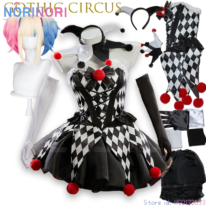 

Костюм клоуна на Хэллоуин, аниме-костюм для косплея, цирковой костюм «Разрушающая душу» для женщин, сценический костюм для выступлений, платье Jirai Kei