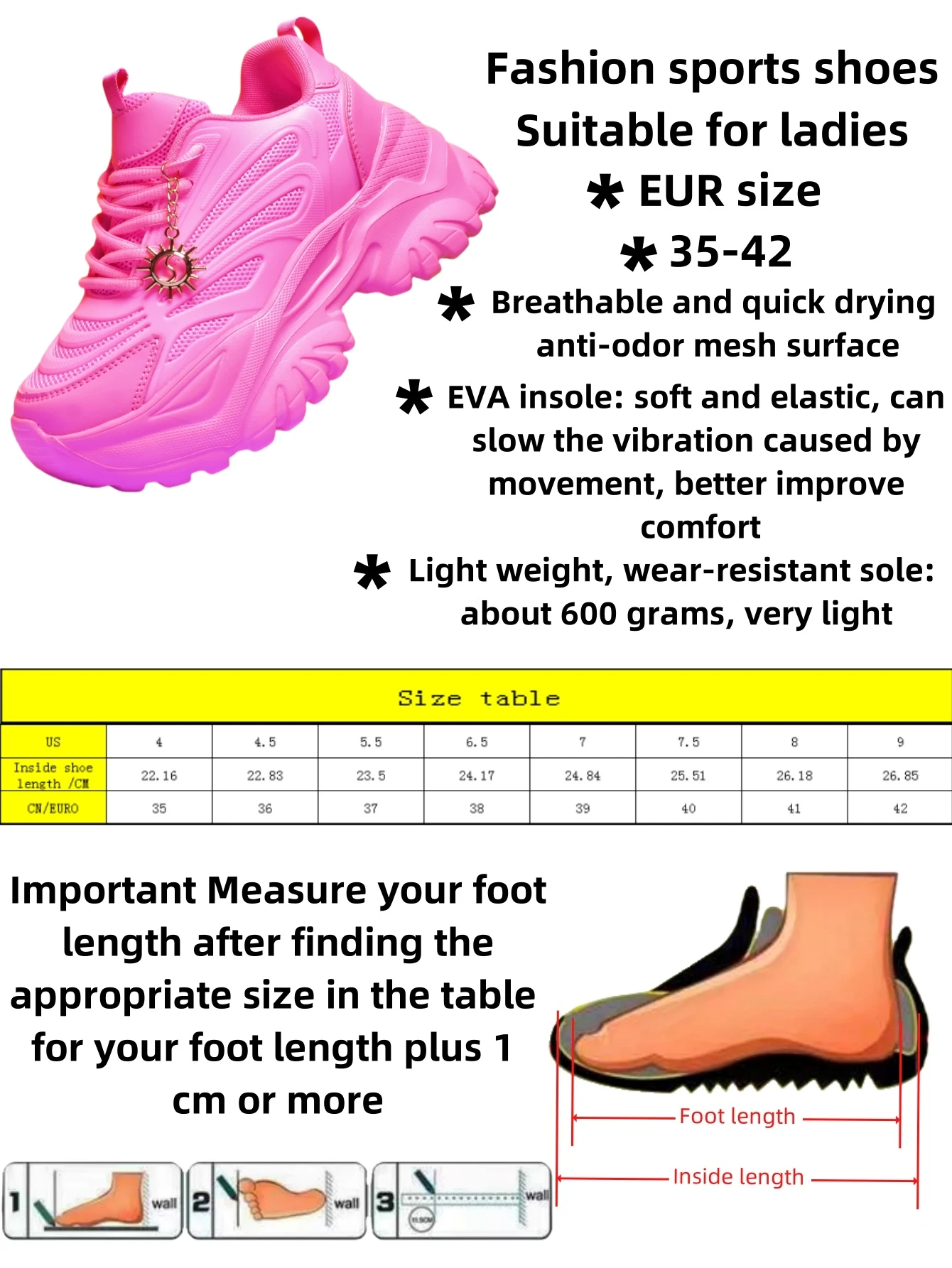 Women\'s platform increase 6CM high heels summer breathable mesh sandals outdoor four seasons fashion casual sports shoes