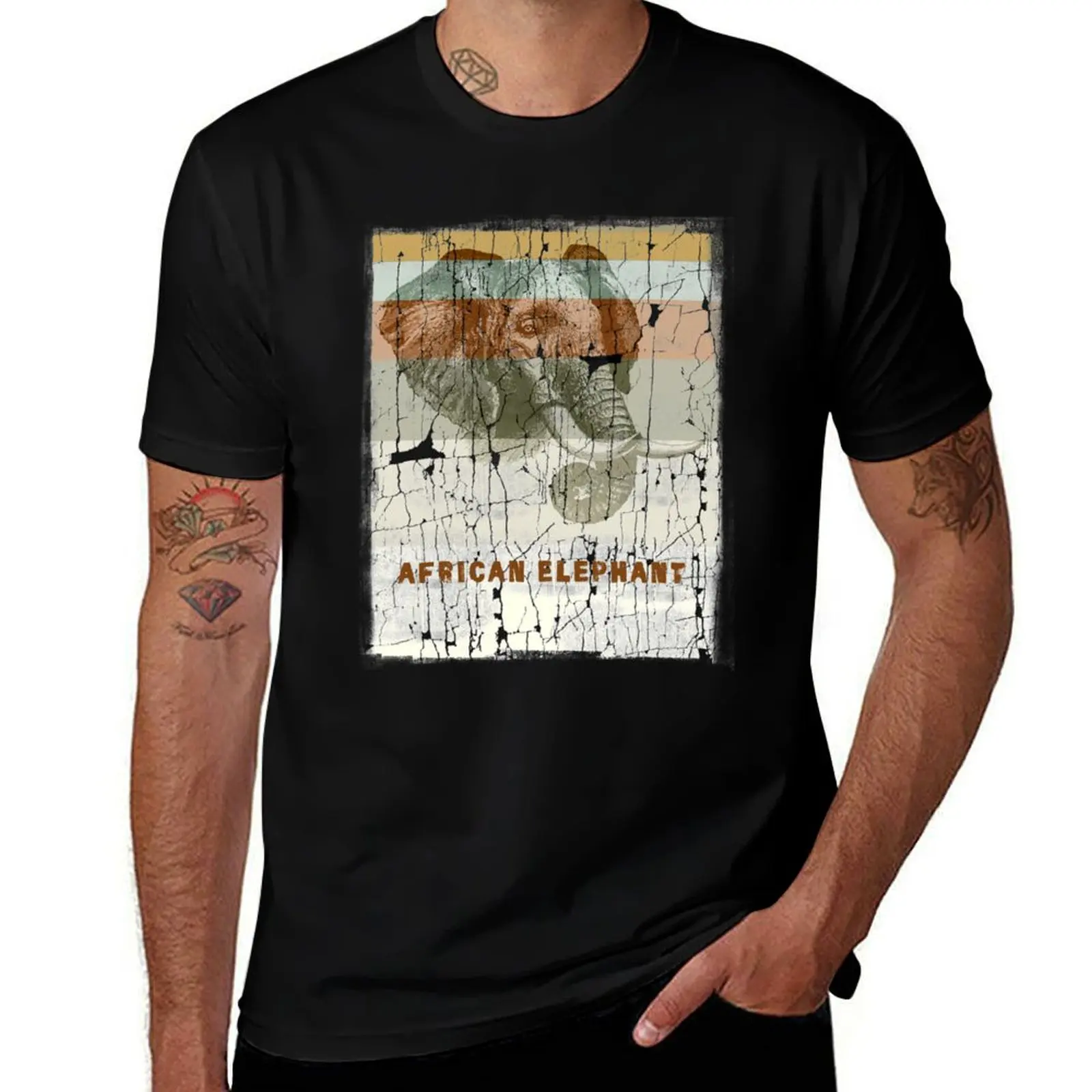

African Elephant - Protect Endangered Species T-Shirt t shirts for man graphic funny man t shirts cotton T-Shirt