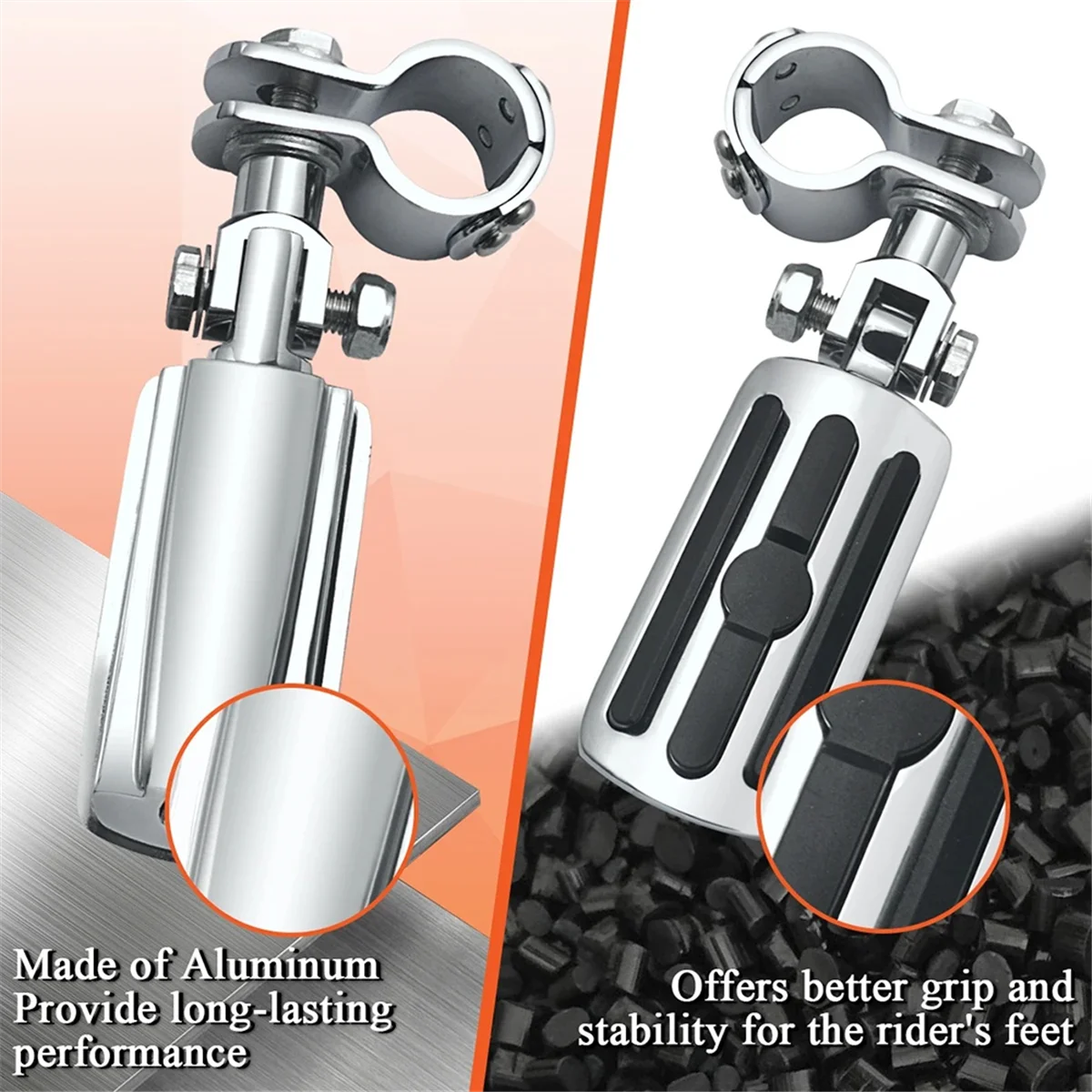 AEA7-دراجة نارية مسند القدمين 1-1/4 بوصة بار جبل الطريق السريع المشبك أوتاد القدم لهوندا ديفيدسون الطريق الملك إلكترا