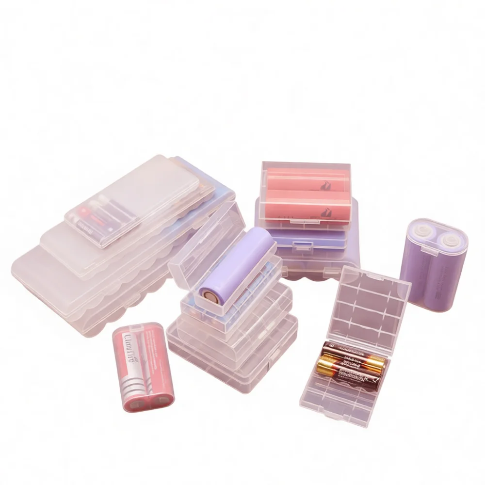 Battery Storage Case Holder For 18650 21700 AA AAA Plastic Organizer Box Thickened Moisture Proof Container Portable Protective