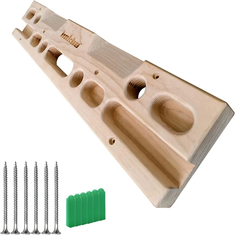 

Wooden Hang Board Climbing Fingerboard Doorway Hand Strengthener Equipment for Training Finger Grip and Pull Up