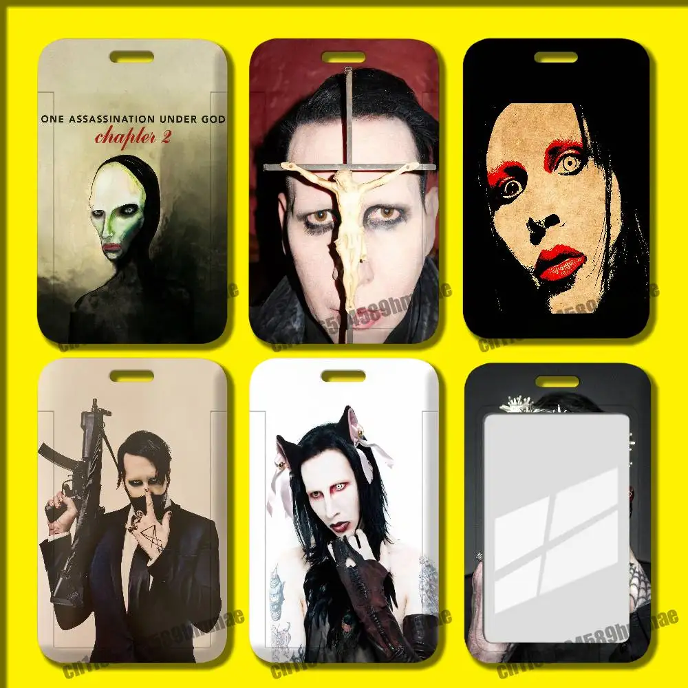 For Marilyn Manson One Assassination Under God Chapter 2 Employee ID Card Holder Office Badge Work Bank Credit Holders Case
