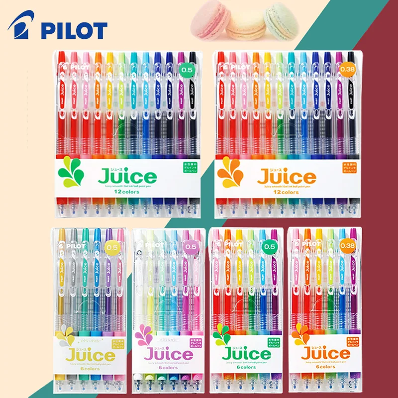 

Japan PILOT Juice Gel Pen Set LJU-10EF Student Notes Drawing 0.5/0.38mm Smooth Quick Dry Stationery Office School Supplies